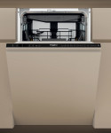 Whirlpool Dishwasher | WSIO 3T223 PCE X | Built-in | Width 45 cm | Number of place settings 10 | Number of programs 7 | Energy efficiency class E | Display | Inox