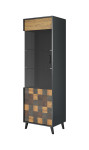 Vitrina Halmar Soul TV cabinet 1d, juoda/ruda
