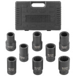 1" 12 kampinių smūginių lizdų rinkinys 22-41 mm