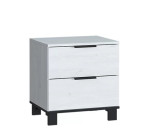 Naktinė spintelė Furneo Cozy 02, balto medžio spalvos