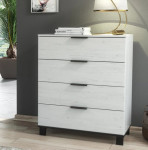 Naktinė spintelė Furneo Cozy 04, balto medžio spalvos