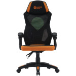 Žaidimų kėdė Canyon Wave MCH02, juoda/oranžinė