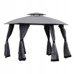 Sodo pavėsinė Torontum, 375x265cm, pilka