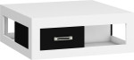 Kavos staliukas Meblocross Verin, baltas/juodas