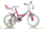 Vaikiškas dviratis Dino Bikes Winx 144R-WX7 14", baltas/rožinis