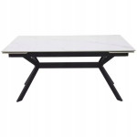 Stalas Signal Meble Imperia 160, baltas/juodas