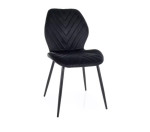 4-ių kėdžių komplektas Signal Meble Mike Velvet, juodas