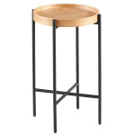 Šoninis staliukas Olli, ąžuolo/juodos spalvos