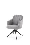 2-jų kėdžių komplektas Halmar K570, pilkas/juodas