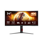 AOC CU34G4 Curved 34" WQHD Fast VA 180Hz 300cd/m2 HDR10 0.5ms AMD FreeSync Premium