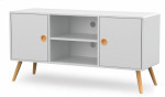 TV staliukas Halmar Malmo RTV1, baltos/buko medienos spalvos