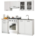 5-ių dalių virtuvės baldų komplektas Akord Oliwia, baltas