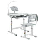 Vaikiškas reguliuojamo aukščio stalas ir kėdė Ergonomica, baltas