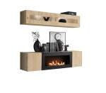 2-jų dalių svetainės baldų komplektas ASM Fly N2, rudas