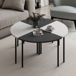 Kavos staliukas Asir Emma - 8920, 90x42x42 cm, baltas/juodas