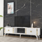 TV staliukas Asir, 150x44.6x29.6 cm, baltas
