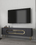 TV staliukas Asir, 120x48.2x26.4 cm, juodas