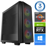 INTOP Ryzen 5 5600X 32GB 240SSD M.2 NVME+2TB RTX5060Ti 8GB WIN11Pro