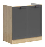 Virtuvinė spintelė Black Red White Junona Line, pilka