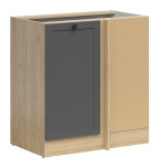 Virtuvinė spintelė Black Red White Junona Line, ruda