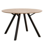 Valgomojo stalas Black Red White Arno, rudas/juodas