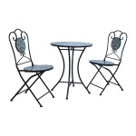 3-jų dalių balkono baldų komplektas Mirt, pilkas