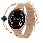 Forever išmanusis laikrodis SB-306 Velora rožinio aukso spalvos su Verona apyranke ir laikrodis su laikrodžiu Verona