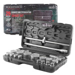 Galvučių rinkinys 3/4' 1" 6-kampės su lagaminu