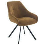 Kėdė Moura, auksinės rudos/juodos spalvos