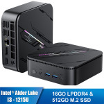 Mini PC Blackview MP100 Pro Intel®Alder Lake I31215U 4.4GHz Max 16 GB 512 GB/SSD 4TB,Windows 11 Pro,Wifi 6, 4K UHD 144 Hz