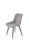 4-ių kėdžių komplektas Halmar K567, pilkas/juodas