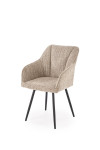 2-jų kėdžių komplektas Halmar K576, smėlio/juodos spalvos