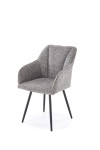 2-jų kėdžių komplektas Halmar K576, pilkas/juodas