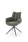 2-jų kėdžių komplektas Halmar K579, žalias/juodas