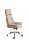Biuro kėdė Halmar Webster, riešutmedžio/smėlio spalvos