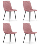 4-ių kėdžių komplektas Leobert Turin, rožinis
