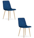 2-jų kėdžių komplektas Leobert Turin, mėlynas