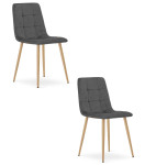 2-jų kėdžių komplektas Leobert Kara, pilkas