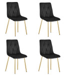 4-ių kėdžių komplektas Leobert Libra, juodas