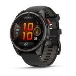 Garmin fēnix® 8 Pro – 47 mm AMOLED Sapphire Carbon grey DLC titanium with Black/pebble grey silicone band
