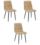 3-jų kėdžių komplektas Leobert Libra, rudas