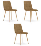 3-jų kėdžių komplektas Leobert Kara, rudas