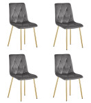 4-ių kėdžių komplektas Leobert Libra, pilkas