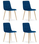 4-ių kėdžių komplektas Leobert Kara, mėlynas