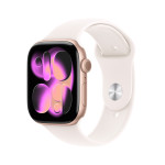 Apple Watch Series 11 GPS 42mm Rose Gold Aluminium Case with Light Blush Sport Band - S/M - MEU04ET/A