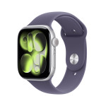 Apple Watch Series 11 GPS + Cellular 46mm Silver Aluminium Case with Purple Fog Sport Band - M/L - MFCR4ET/A