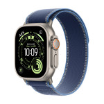 Apple Watch Ultra 3 GPS + Cellular 49mm Natural Titanium Case with Blue/Bright Blue Trail Loop - M/L - MEWU4ET/A
