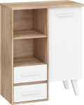 Spintelė Nordis 10-1D2S, ąžuolo/baltos spalvos