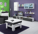 Kavos staliukas Omega, baltas/juodas