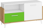 Komoda Meblocross Hey 08, balta/žalia